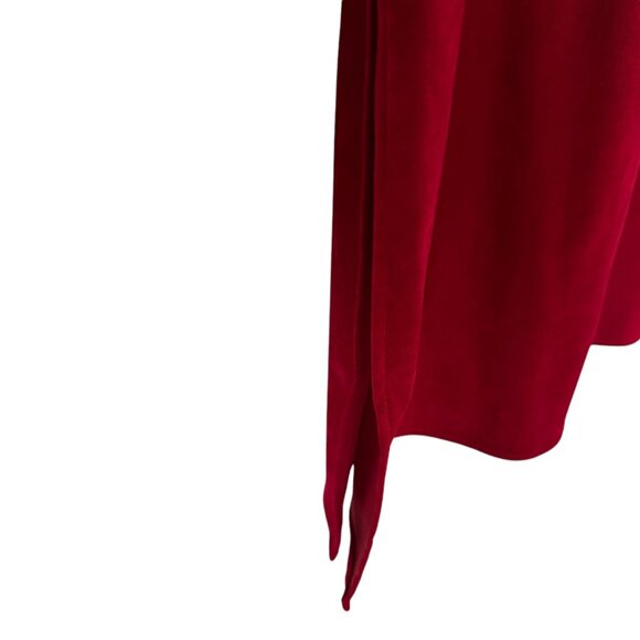 Vtg 90's Y2K Jessica Howard Maxi Jumper Pinafore Apron Sheath Dress NOS Red - Picture 8 of 16